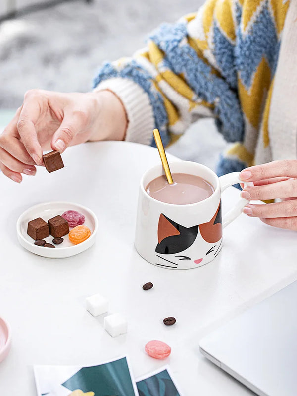 Cat Mug + Spoon