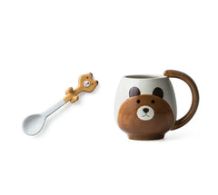 Ceramic Mug with Teaspoon