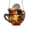 Ghost Reading Book Suncatcher