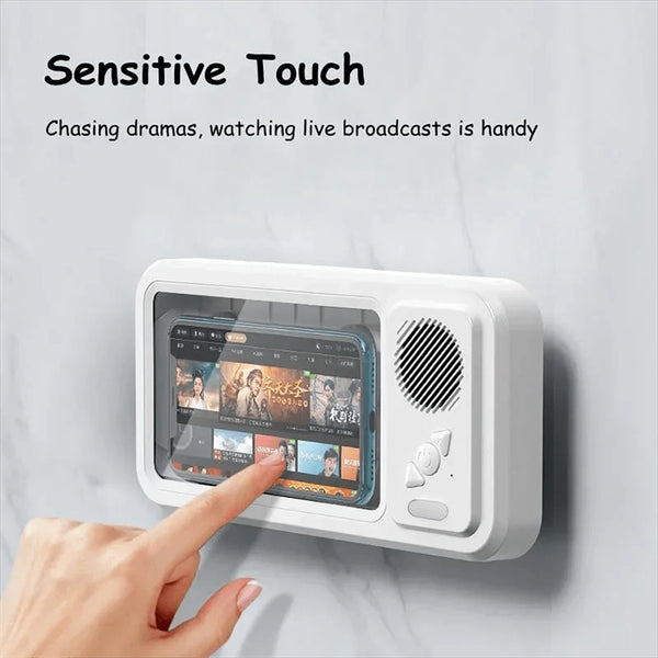 Shower Phone Holder with Bluetooth Speaker