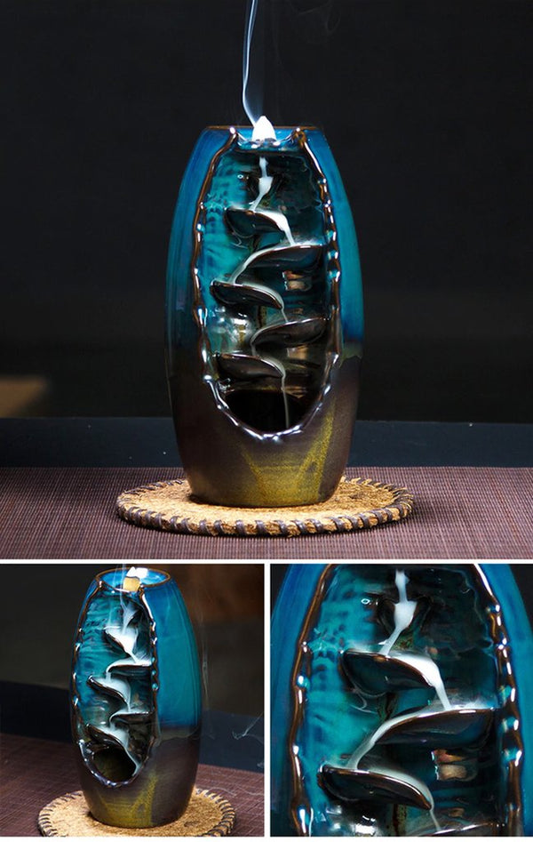 Blue Waterfall Incense Burner