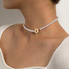 Flower Lock Collar Necklace